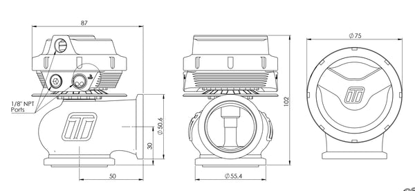 Turbosmart GenV CompGate40 14psi - External Wastegate